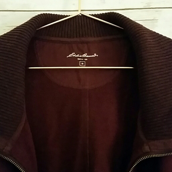 Eddie Bauer zip up jacket. Maroon. - Picture 3 of 8